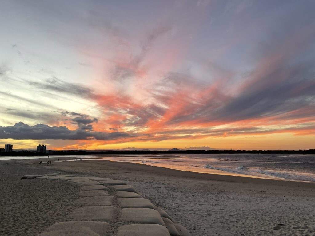 Cotton Tree Beach Sunset, Sunshine Coast