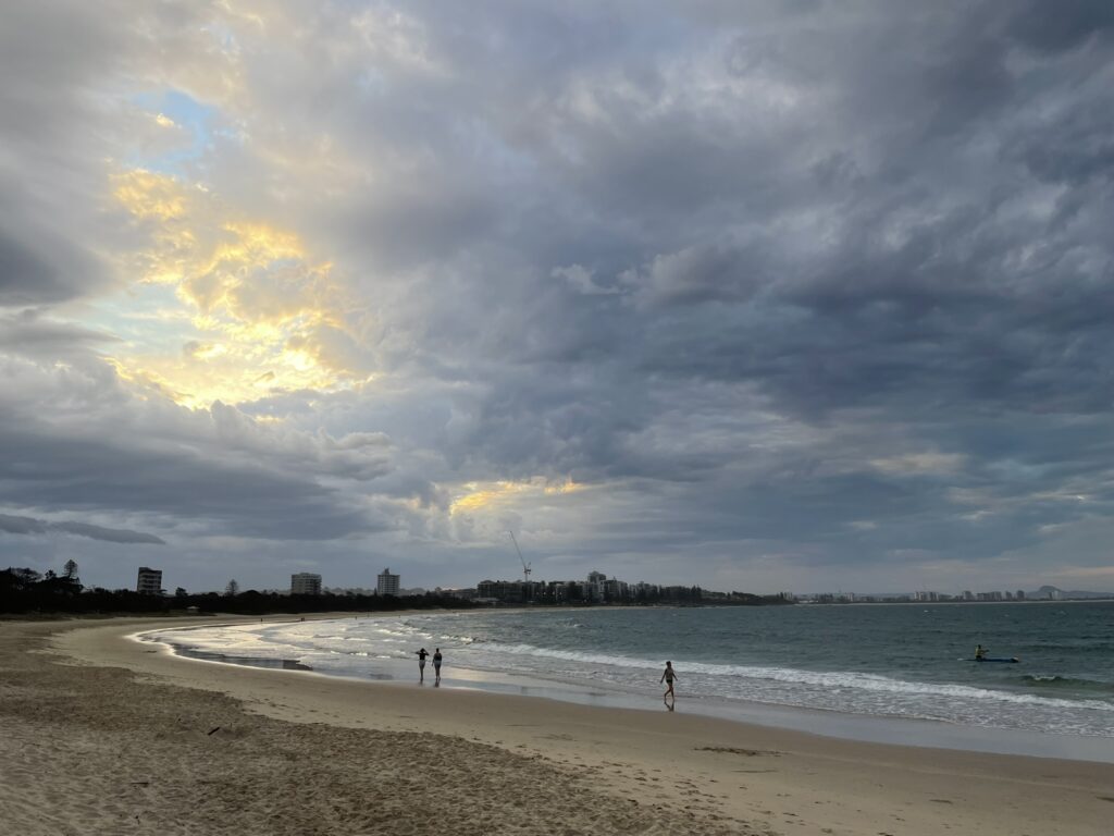Sunset Clouds Over Mooloolaba Beach, Sunshine Coast