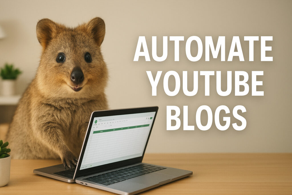 Automate Blog Posts from YouTube Videos: Convert Captions into SEO-Optimised WordPress Posts